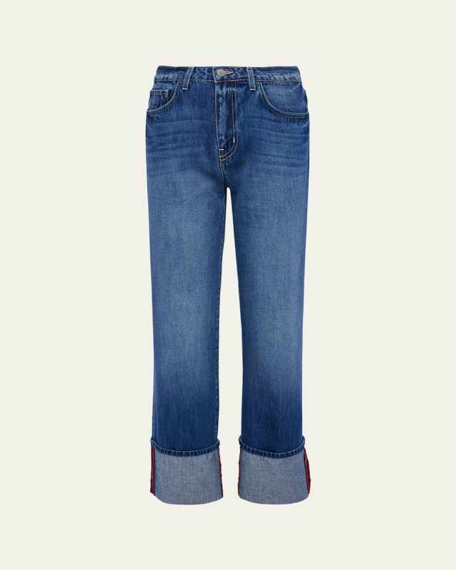 Leighton Ultra High-Rise Cuffed Stovepipe Jeans